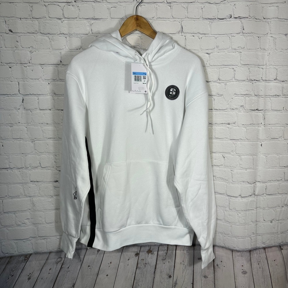 NEW Nike Mens Basketball Standard Issue Hoodie White FV3205-121 Medium
